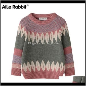 Pullover Sweaters Baby Baby Kids Maternity Drop Levering 2021 Aile Rabbit Herfst Winter Warm Childrens Kleding Longsleeved Sweater Jongens en