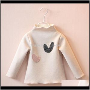 Pull Pulls Bébé Enfants Maternité Vêtements pour enfants Automne Hiver Modèles Filles Plus Veet Bottoming Shirt Able All-Match Cute Children