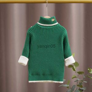 Pull Pulls Pour Garçons Vêtements D'hiver Filles Citrouille Décoration De Mode Nouveaux Enfants Col Roulé Épais Chaud Doux Enfants À Tricoter Costom HKD230719