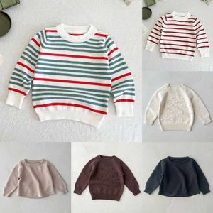 Pullover Zoete Kids Baby Jongens Meisjes Truien Lange Mouw Pure Kleur Gebreide Trui Herfst Jongens Meisjes Truien Peuter Meisjes Kleding Trui HKD230719