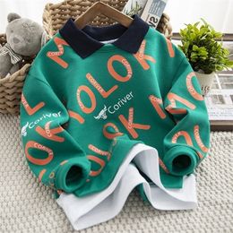 Pullover Kleinkind Baby Hoodie Mädchen Mode Sweatshirts Kinder Jungen Langarm Cartoon T-shirts Kinder Brief Drucken Nette Oberbekleidung 220924