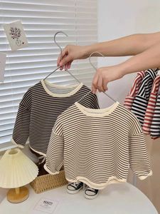 Pullover Trendy Design Kinderkleding Sweatshirt Koreaanse Losse Mode Kinderen Lange Mouw Tops Trui Ronde Hals Meisje Jongen Blouse 1-6 AgeL2401