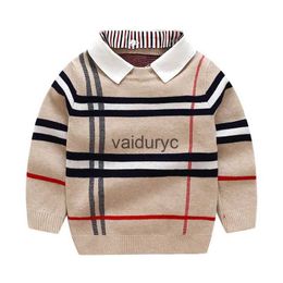 Pullover warme ldren kleding herfst winter babyjongen kleding baby lange mouw ld trui mode gebreide kinderen shirt H240506