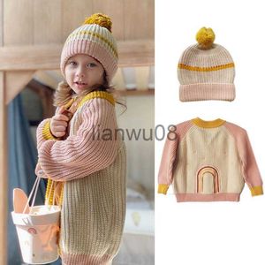 Pullover Wawa Brand Kids Girl Sweaters 2022 Nieuwe Winter Mooie gebreide uitkleding schattig Baby Kind Warm Cardigan Sweater Kleding X0818