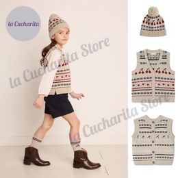 Pull hiver automne gilet tricoté pour filles garçons marque FW23 cerise laine chapeau enfants vêtements tricots 100 laine 230906
