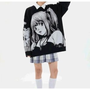 Truien 2023 Japanse Anime Death Note Misa Harajuku Hoodie Streetwear Vrouwen Sweatshirt Koreaanse Mode Vrouwelijke Hoodies Trui Vrouwen