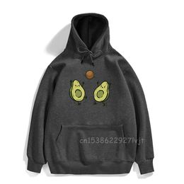 Truien grappige avocado fruit cartoon printen hoody man esthetische vrouwen mannen hoodie straat mode hiphop hoodies y0319