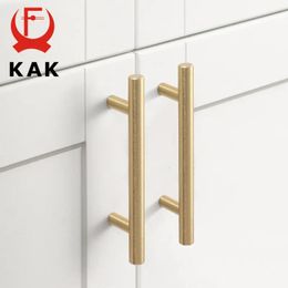 Trekt handgrepen trekt KAK 20st geborsteld goud keuken handvat RVS T Bar deur Pull 76mm 96mm kast knoppen en handgrepen zwart bont