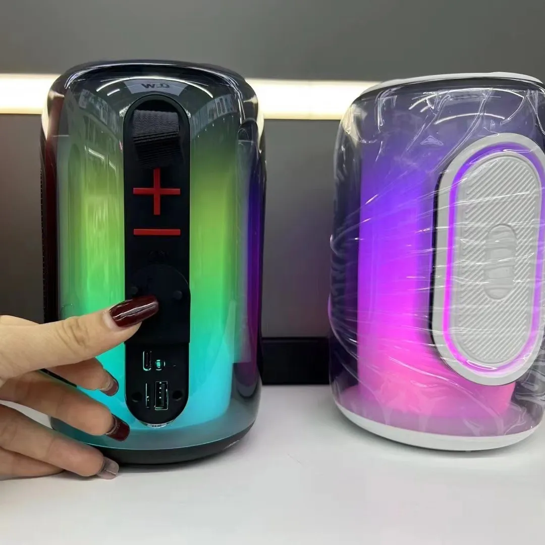 Pulse8 Bluetooth alto -falante Pulse8 Audio de áudio de alta qualidade Luzes de cor de qualidade grande volume de subwoofer ao ar livre