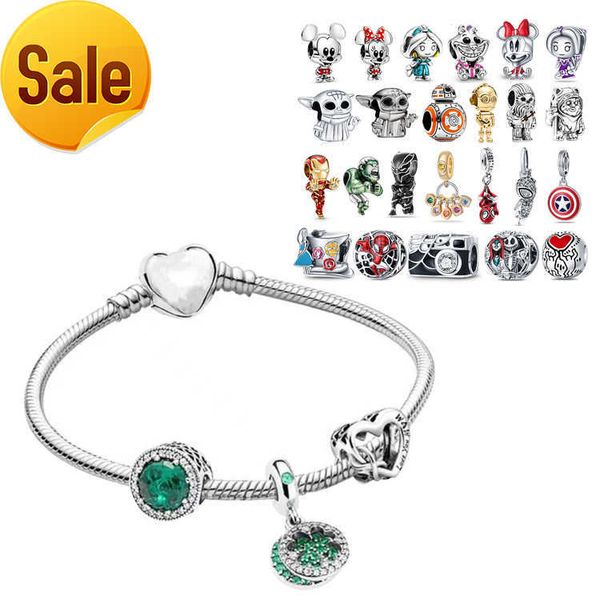 Pulseira Feminina brassard en gros authentique 925 bracelet en argent sterling bracelet chaîne pour breloques européennes perles femmes bijoux