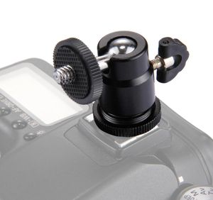 Puluz 1pc Ball Head for Camera Trépied LED LIGHT FLASH Trépied support support support 14 Shoe Adapter Cradle pour DSLR DV5329659