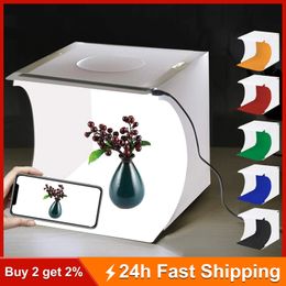 Pulluz pliing lightbox tablette light box Mini Po studio box POGRAMENT Studio Studio Shooting Tent Box Kit 6 Color Bollfrops 240506