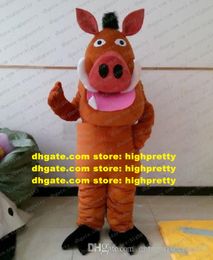 Pumba Pig Mascot Costume Cartoon Adult Cartoon Characon Suit Professional Speziell Technical Hotel Restaurant ZZ7906