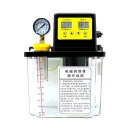 Pomp 1L 2l smeermiddelpomp Automatische smeeroliepomp met drukmeter CNC elektromagnetische smeerpompspompsmeerder