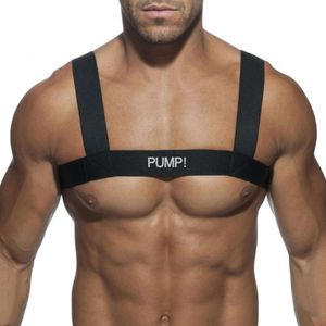 Pump Fashion Backband Backband Men's Sexy Carnival Party Fiess Show Muscle Chest Strap Pu5502