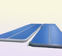 Pomp Fitnessapparatuur 12x1x02m lange Opblaasbare Air Tumble Track DWF Blauwe Opblaasbare Air Track Mat Voor Gymnastiek4919626