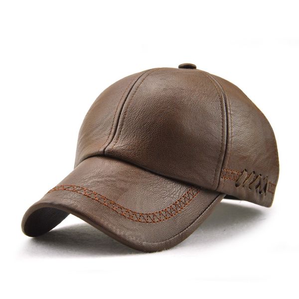 Pompe reine nouvelle mode haute qualité casquette en cuir automne hiver chapeaux décontracté casquette de Baseball pour hommes femmes chapeau en gros