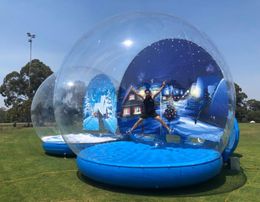 Pompe Snow Globe Human Size Po Booth Fond personnalisé Picture de neige humaine gonflable Belle bulle Dome Clear 2126169