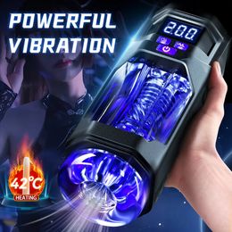 Pompe jouets automatique mâle masturbateur tasse puissante vibration vagin pipe chatte masturbation jouets sexuels pour hommes marchandises pour machine adulte 231130