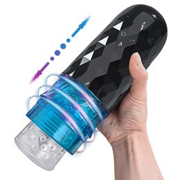 Jouets à pompe Masturbateur masculin automatique Rotation télescopique Équipement de masturbation vaginale Jouets sexuels pour hommes Produits pour adultes Mastubateur à piston 231115