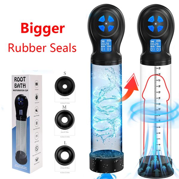 Pompe Jouets Hannibal Mâle Pénis Vide Pompe À Eau pour Homme Automatique Pénis Extender Booster Masturbateur Pénis Formateur Adult Sex Toys 230712