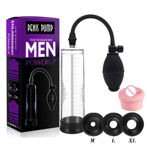 Pump Toys Dispositivo para agrandar el pene Bomba de vacío para el pene El placer de la erección masculina y la masturbación aumentan de 5 a 8 CM 1125