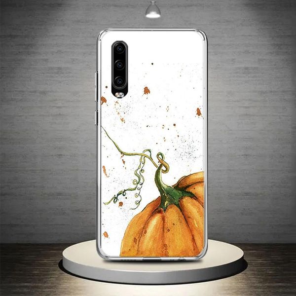 Pumpkin Happy Fall Autumn Téléphone Couverture de couverture pour Huawei P30 P40 P10 P50 P20 Lite P Mate 10 20 30 40 Pro + Art Pattern Coque Funda
