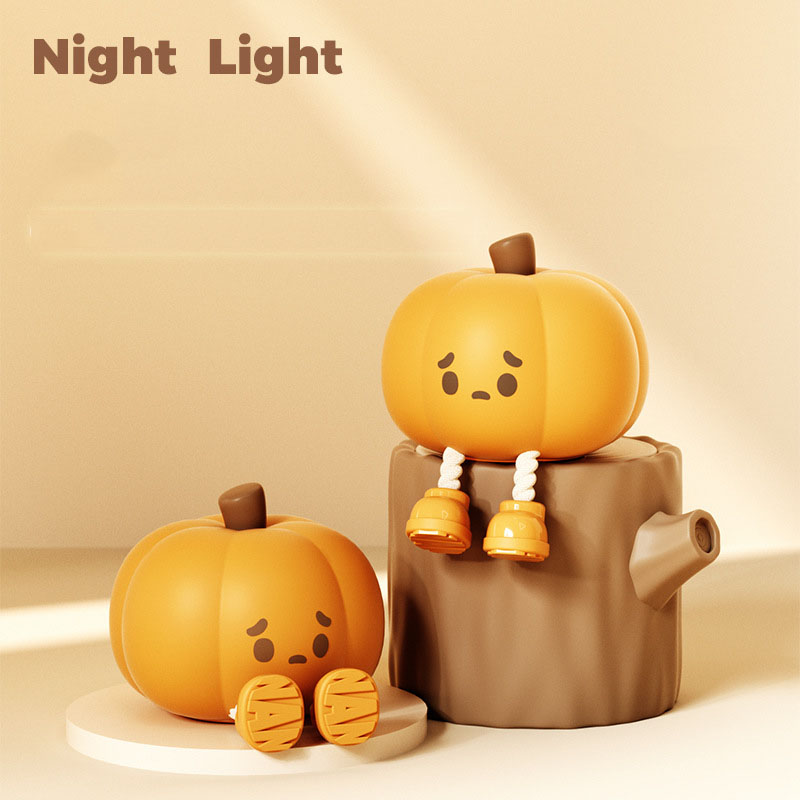 Pumpkin night light bedroom sleep light bedside pat light Internet red night light children with sleeping eye protection light gift