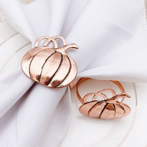Pompoen vorm servet ringen legering metalen servetten houders voor bar restaurant halloween feestdiner