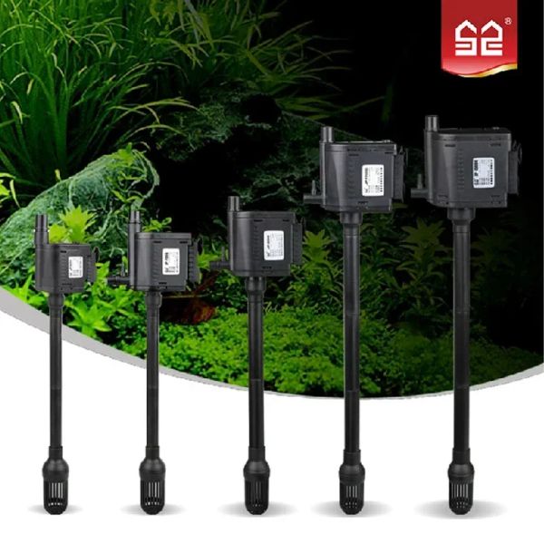 Pompes 220240V 6W 12W 20W 25W 45W Sunsun 3 en 1 pompe submersible multifonctions + filtre + ajouter de l'oxygène pour aquarium