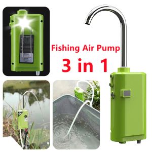 Pompen 3 in 1 Outdoor Vissen Oxygenatie Luchtpomp USB Intelligente Sensor Water Zuurstof Pomp Draagbare Smart Inductie LED Licht