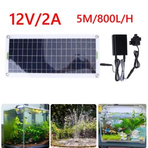 Bombas 30W 800L/H Conjunto de bomba de agua de energía solar sin escobillas Bomba de agua sumergible ultrasilenciosa Motor Estanque de peces Decoración de fuente de jardín