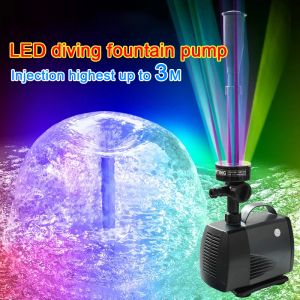 Pumps 40W/45W 3500L/H LED knipperende onderwaterpomp Fontein Pomp Fontein Maker Fish Pond Garden Pool