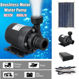 Pumps 50W 800L/H 5m Solar Water Pump DC 12V Solar Brushless Motor Circulation Submersible Water Pumps For Birdbath Pool Pond