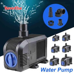 Pompen 7W 150W Aanpassen reguleren Dompelpomp voor Aquarium Aquarium Fontein Tuin Hydrocultuur aquarium waterpomp spons