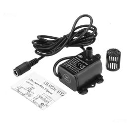 Pompes Decdeal Ultraquiet USB Mini pompe à eau DC sans brosse DC5V 4.8W 300L/H étanche fontaine Submersible Aquarium circulation