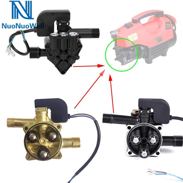 Bombas Conjunto de Bomba Lavadora de Alta presión Lavadora portátil doméstica Accesorios de Bomba autocebante Herramientas de Lavado de Autos Carga de 220 V