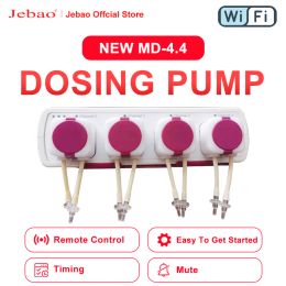 Pompes Jebao Jecod Dosage Pumpautomatic Marine Doser Doser Pompe à eau Nouveau MD4.4 Contrôle WiFi 12V 3W 9W Aquariums Accessoires