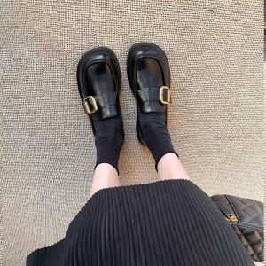 Pumps dames zomerschoenen zwarte schoenen voor vrouwen 2023 ronde teen loafers lage hak elegant chic comfortabel op promotie stijlvolle slip
