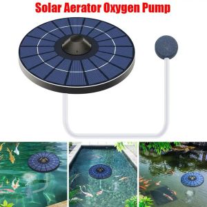 Pompes Aération solaire pompe à oxygène Stable silencieux eau Air aérateur pompes pour Aquarium Aquarium étang pêche en plein Air oxygénation