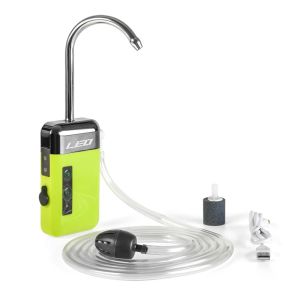 Pompes Pompe à eau intelligente rechargeable par USB Portable pour bulle d'aérateur de poisson à lumière LED à induction intelligente