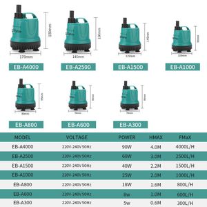 Pompen waterpomp 220V240V aquarium onderwaterpomp bodem zuigpomp bodemfilter stille fecale zuigpomp fontein zwembadpomp