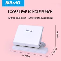 Punch 1PCS Standard 10Hole Papier Punch Metal Loseleaf Hole Puncher 10 Feuilles Capacité DIY A4 B5 A5 NOTAGE STACHE