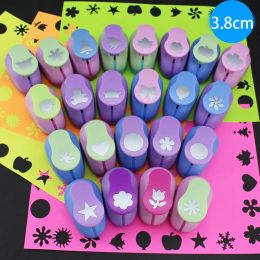 Punch 3,8 cm gratis scheepsbloem Furador Diy Paper Cut Eva Foam Maker Puncher Scrapbooking Labour Saving Kid Hole Punch Diy Handmade