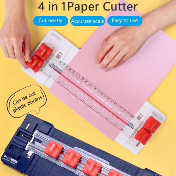 Punch A4 4in1 Cortador de papel Recortador Corte de papel de papel Hine con 4 tipos de cuchillas Película de papel fotográfica de corte de precisión