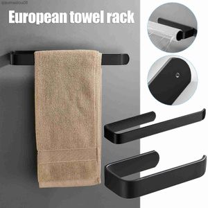 Punch-gratis Badkamer Handdoek Rail Rack Houder Wandmontage zelfklevend Papierrol Opknoping Hanger Plank Badkamer Accessoires L230704