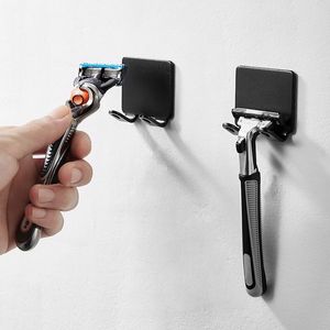 Punch Free Shaving Razor Holder Men Shaver Storage Hook Wall Shelf Bathroom Razors Rack Wall Kitchen Accessories 20220219 Q2