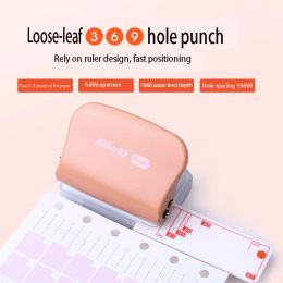 Punch Fromhenon Paper Punch pour A7 A6 A5 B5 Spiral Notebook 3/6/9 Trouns Planner DIY LOoseleaf Puncher Manual Scrapbooking Tools