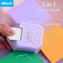 Punch Kwtrio 3in1 Mini Corner Trimmer Punch Corner Punch Machine Round Corner Cutter Diy Paper Card Photo Planner Snijdende benodigdheden