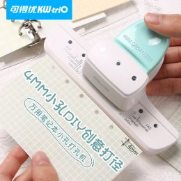 Punch Kwtrio Mini 3hole 4mm Punching Machine Diy Hole Punching Detectieboek Pagina Stitcher Office Stationery 9027